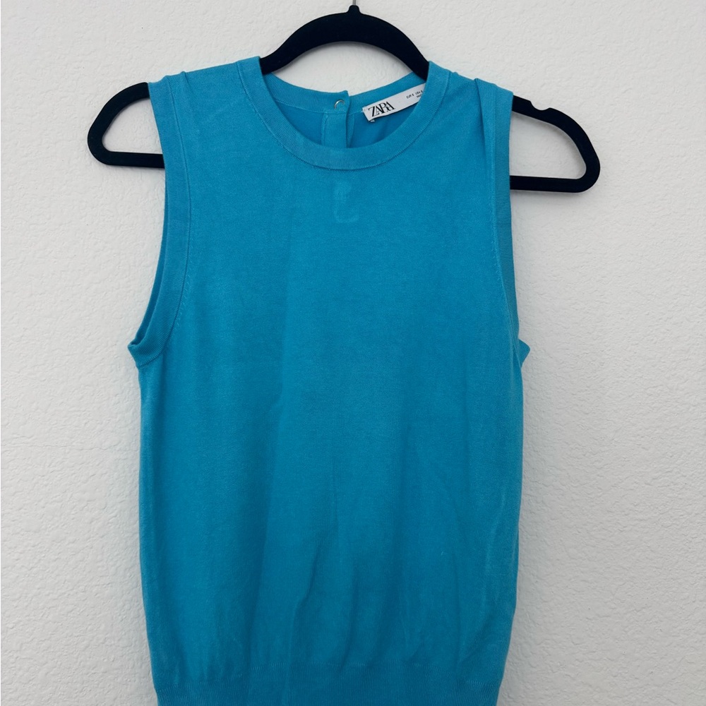 Zara Turquoise Knit Top